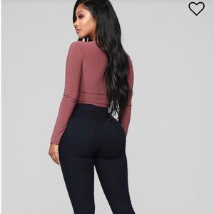 High waist dark blue skinny jeans